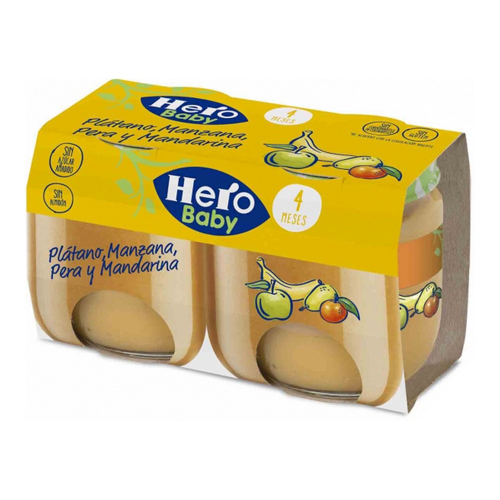 Baby food Hero Apple Banana Pera Mandarina (2 x 120 gr) - baby