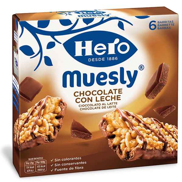 Muesly barritas de cereales con chocolate con leche - 8410175062161