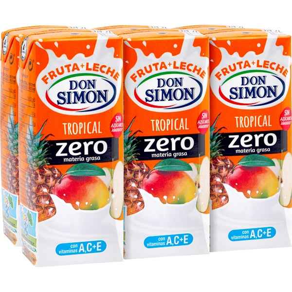 Tropical zero materia grasa fruta + leche sin - 8410261640242