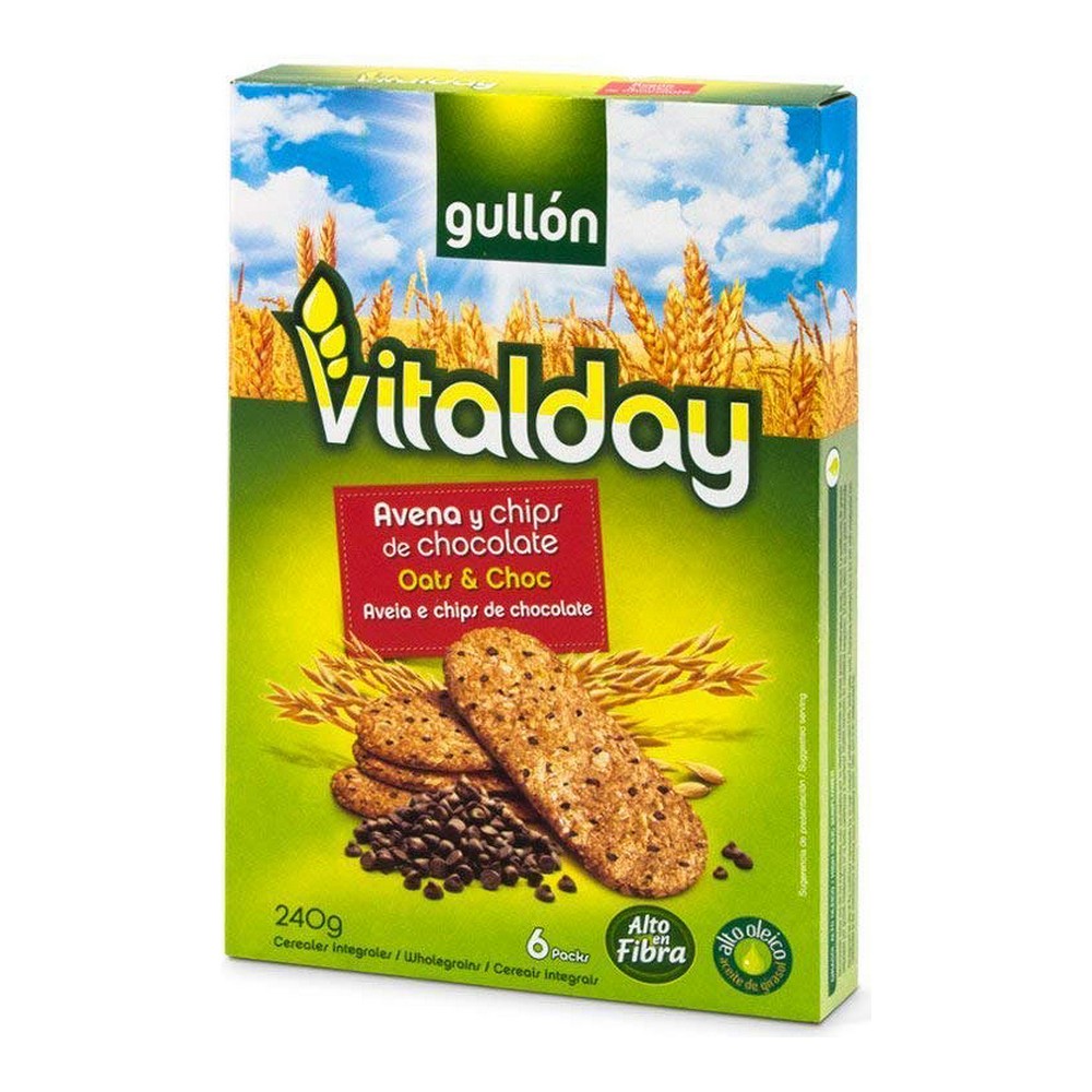 Vitalday galletas de avena con chips de chocolate - 8410376042504