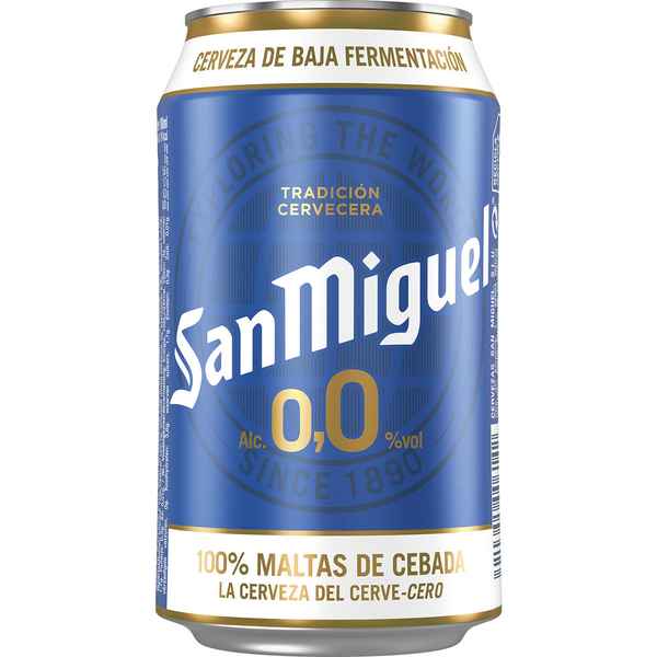 Cerveza San Miguel 0.0 Sin Alcohol Lata 33CL - 8410655006142