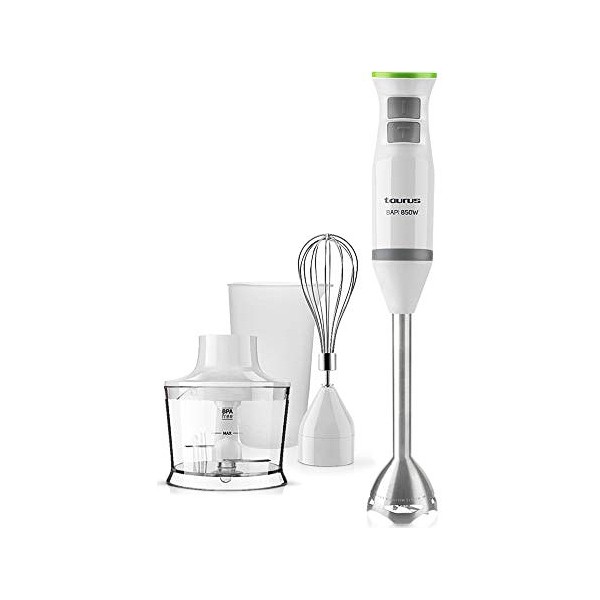 Hand-held Blender Taurus Bapi 850 Plus 850W White Green Stainless steel 850 W - hand