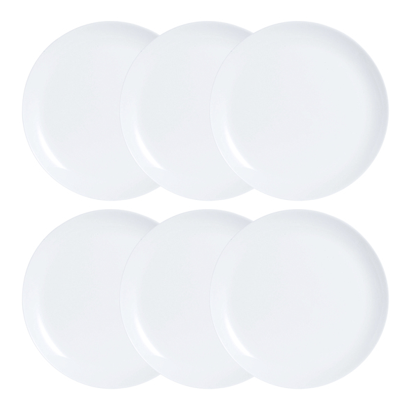 Plate set Luminarc Diwali 6 pcs White Glass (25 cm)