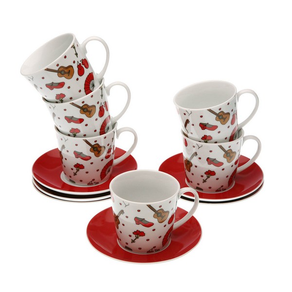 Piece Coffee Cup Set Porcelain (6 Pieces) - piece