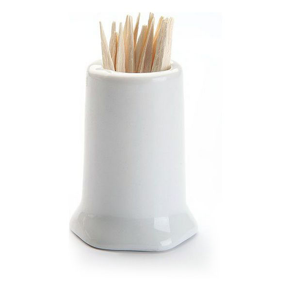 Toothpick holder Porcelain White (4 x 5,5 x 4 cm) - toothpick