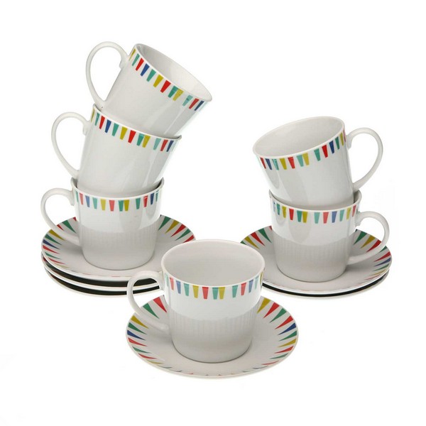 Piece Coffee Cup Set Lenna Porcelain (6 Pieces) - piece