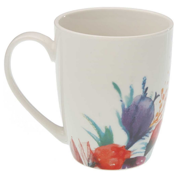 Mug Flowers Porcelain Stoneware (8,5 x 10 x 8,5 cm) - mug