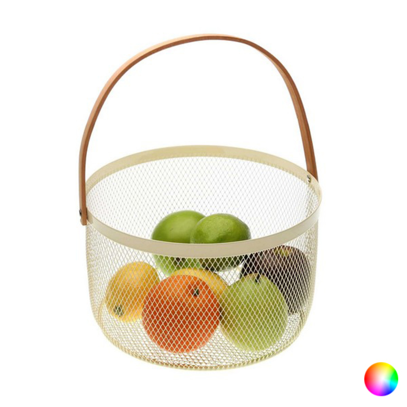 Fruit Bowl Metal/wicker (25 x 30 x 25 cm) - fruit