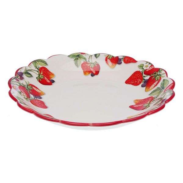 Fruit Bowl Strawberries Dolomite (32,5 x 5,7 x 32,5 cm) - fruit