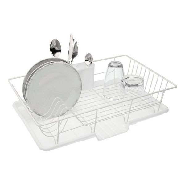 Draining Rack for Kitchen Sink Plastic Aluminium (30,9 x 12,5 x 48 cm) - draining