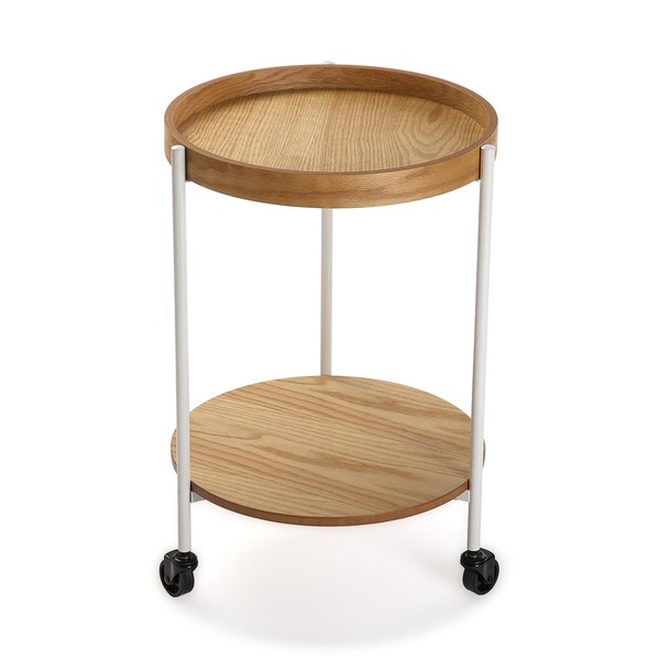 Serving trolley Circular MDF Wood (40 x 57,5 x 43 cm) - serving