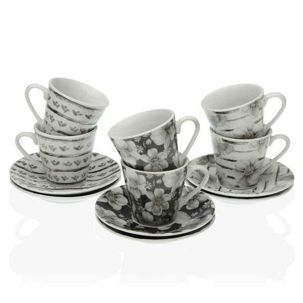 Set of Mugs with Saucers Eleanore Coffee (6 pcs) - set