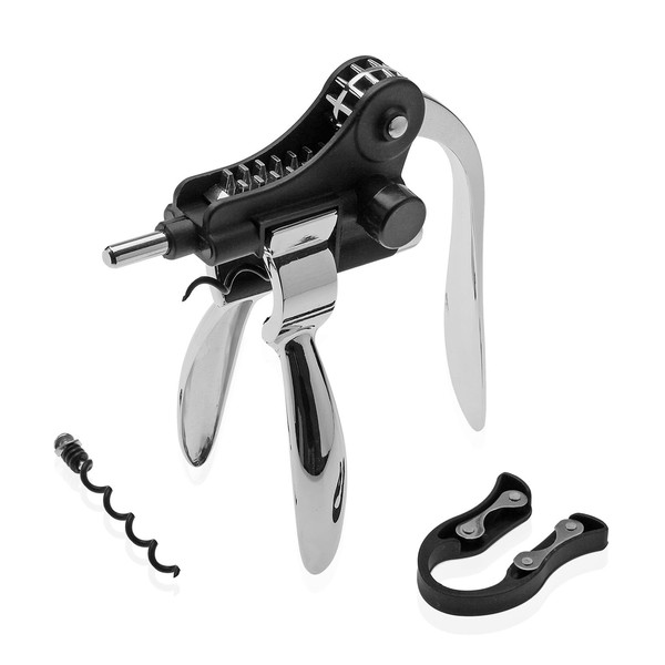 Set of Wine with Spiral Corkscrew and Accessories - set