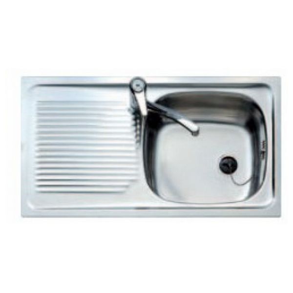 Sink with One Basin and Drainer Teka E/50 1C1E.REVE 3010 Stainless steel - sink