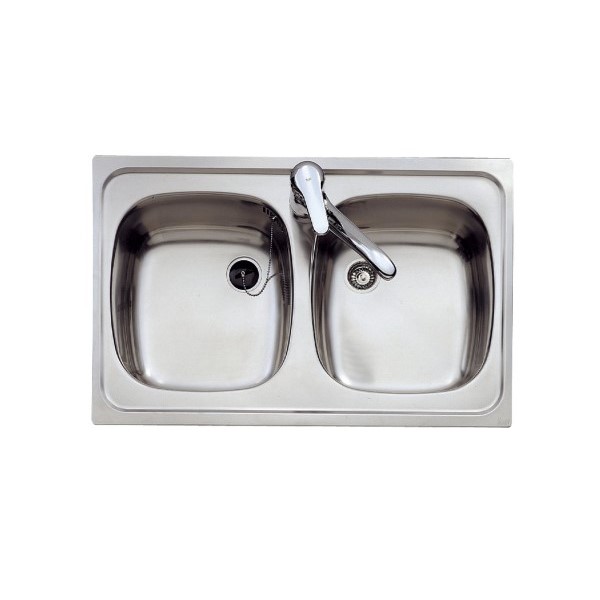Sink with Two Basins Teka E/50 2C Stainless steel - sink