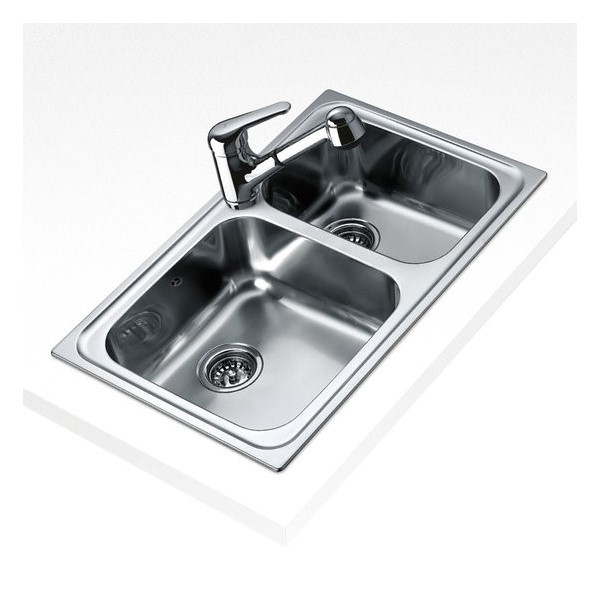 Sink with Two Basins Teka 11119006 CLASSIC 2C Stainless steel