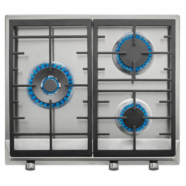 Gas Hob Teka EX60.1 3G 60 cm 60 cm Stainless steel Black (3 Stoves) - gas