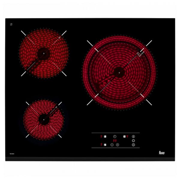 Glass-Ceramic Hob Teka TZ6318 60 cm Black (3 Cooking areas) - glass