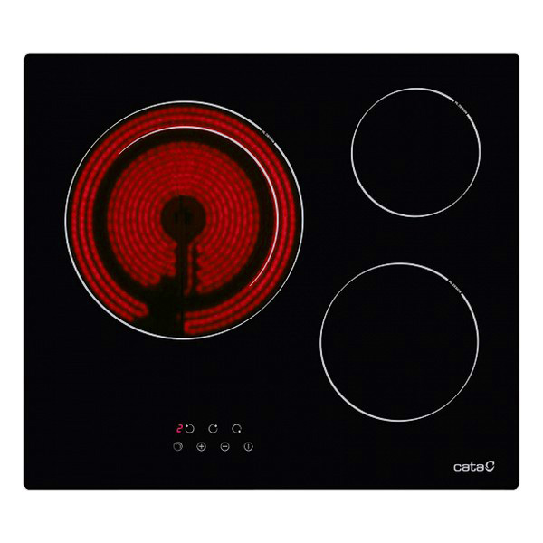 Glass-Ceramic Hob Cata TD6003 3F 5400W 59cm Black - glass