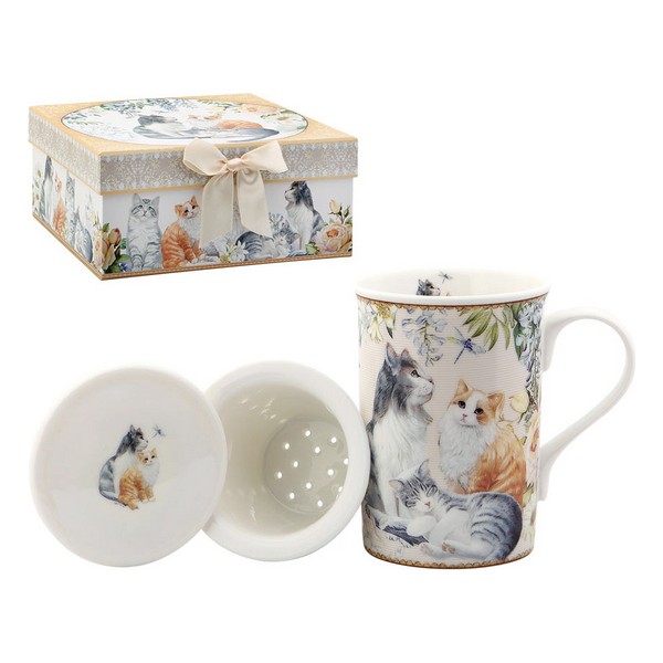 Cup with Tea Filter 116175 Cats - cup
