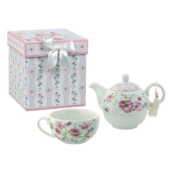 Toy Tea Set 116144 Flowers White Pink - toy