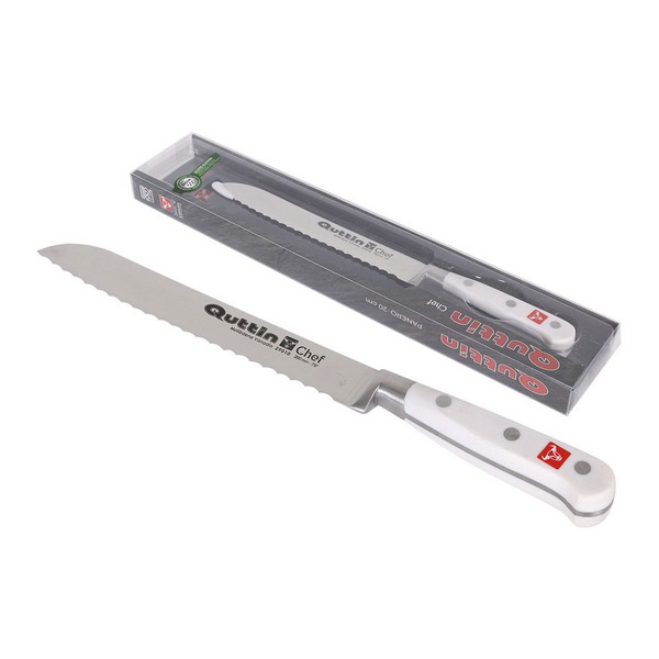 Serrated Knife Chef Quttin Stainless steel White (20 Cm) - serrated