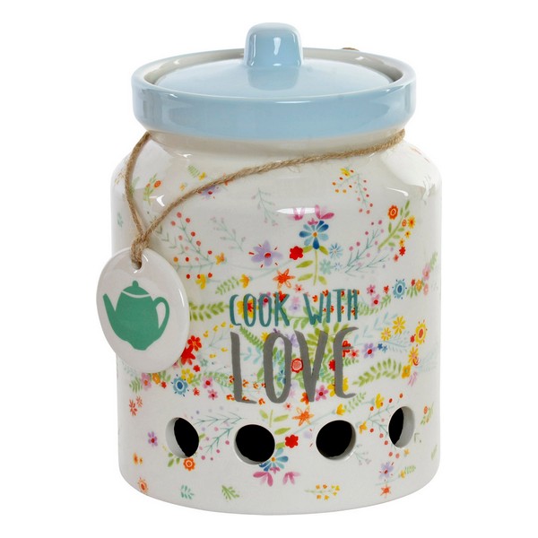 Tin DKD Home Decor Cook With Love (12 x 12 x 17 cm) - tin