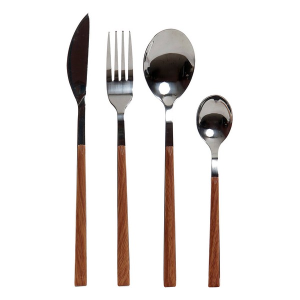 Cutlery DKD Home Decor Stainless steel ABS (16 pcs) - cutlery
