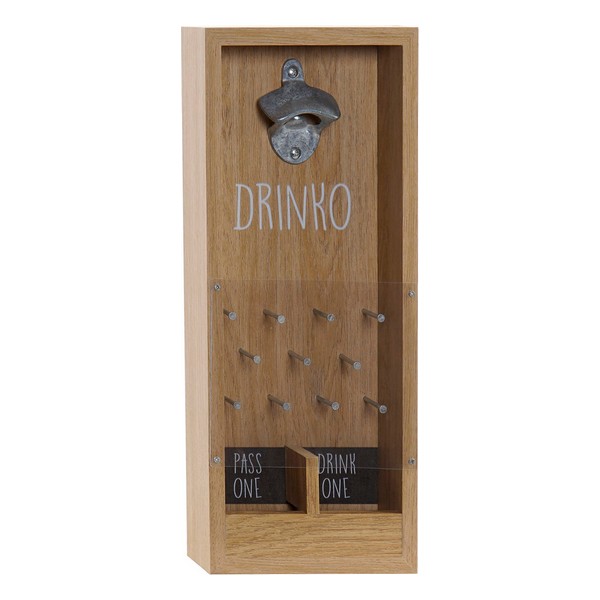 Bottle Opener DKD Home Decor Drinko Metal MDF Wood (16 x 5 x 38 cm) - bottle