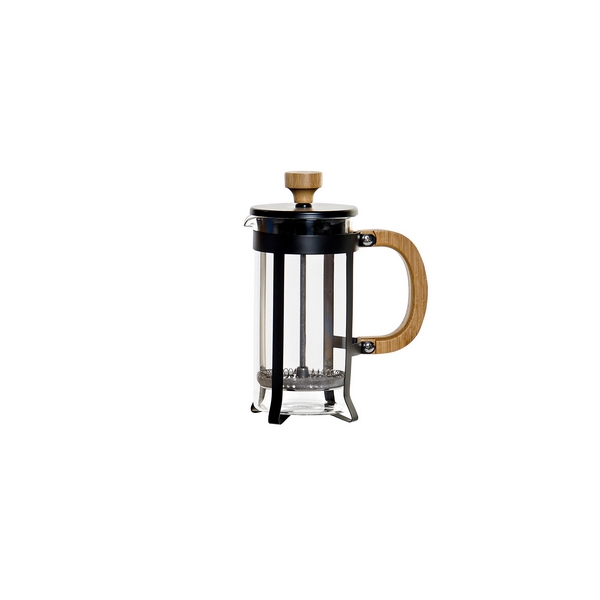 Cafetière with Plunger DKD Home Decor Bamboo Stainless steel (13 x 7 x 17 cm) - cafetiere