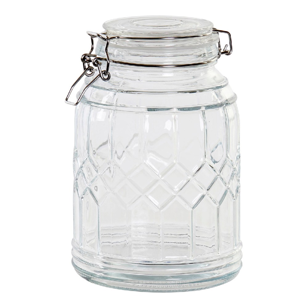 Tin DKD Home Decor Transparent Stainless steel Crystal 14.5 x 14.5 x 20.3 cm (1800 ml) - tin