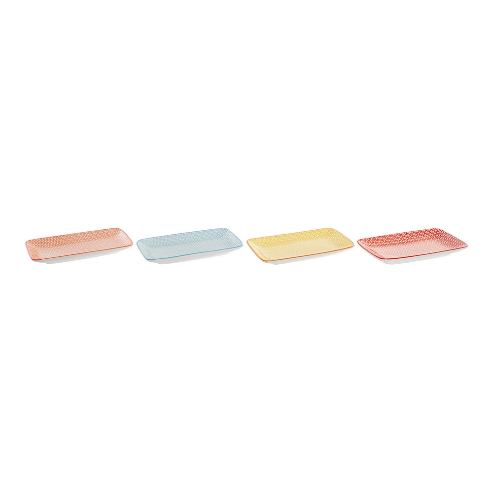 Snack tray DKD Home Decor Porcelain (3 pcs) (23 x 12 x 5 cm) - snack