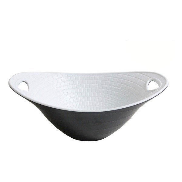 Bowl Viejo Valle Perpignan Melamin Black White (30 x 21 x 12 cm) - bowl