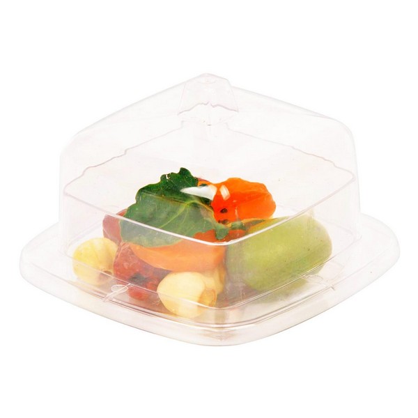 Tasting Set polystyrene With lid Squared (6 pcs) - tasting