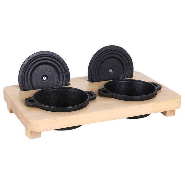 Saucepans With lid With support Cast Iron (Ø 10 cm) (2 uds) - saucepans