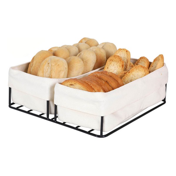 Breadbasket Viejo Valle Black 2 Baskets 100% cotton (24 x 23 x 7 cm) - breadbasket