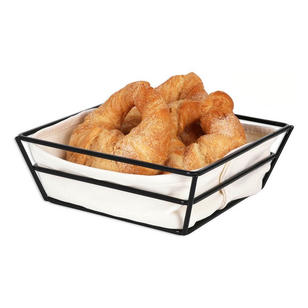 Breadbasket Viejo Valle Black Basket 100% cotton (20 x 20 x 7 cm) - breadbasket