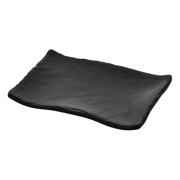 Snack tray Terra Rectangular Black (18,5 x 13 x 2 cm) - snack