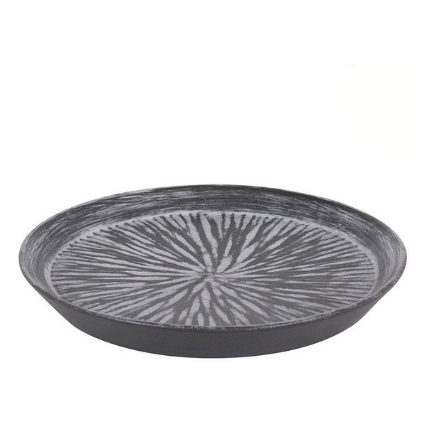 Dessert dish Stoneware Lotus Black Porcelain (ø 20,5 x 2,5 cm) - dessert