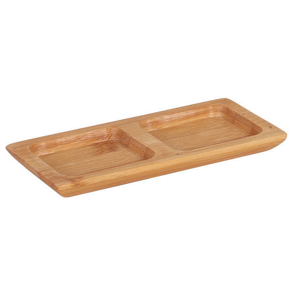 Snack tray Wood 2 Compartments (12 x 6 x 1 cm) - snack