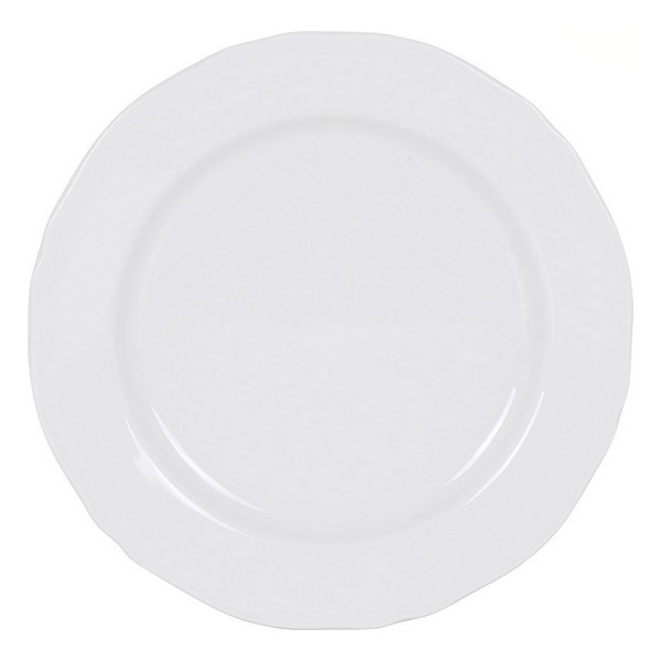 Flat plate Feuille Porcelain White (Ø 24 cm) - flat