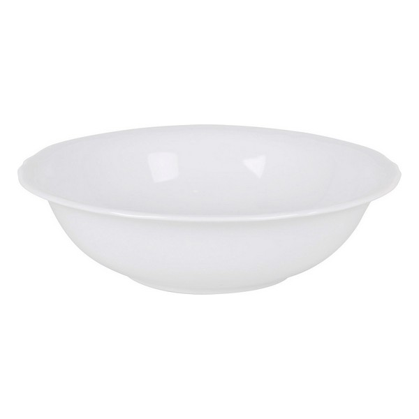 Salad Bowl Feuille Porcelain White (ø 23 x 6 cm) - salad