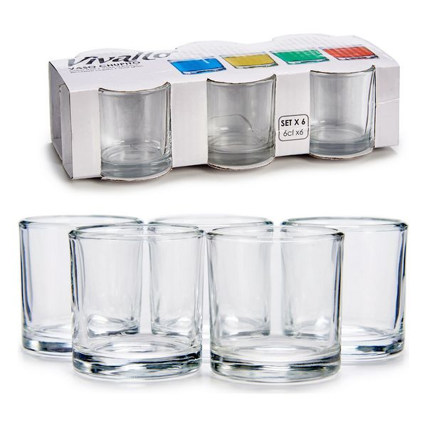 Set of Shot Glasses Vivalto 60 ml Transparent Glass Crystal (6 Pieces) - set