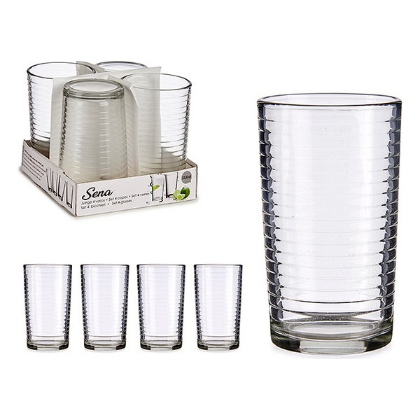 Set of glasses Strikes Transparent Crystal (4 Pieces) - set