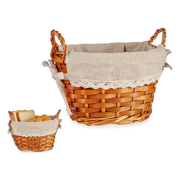 Breadbasket Oval wicker Cloth (17 x 16 x 24 cm) - breadbasket