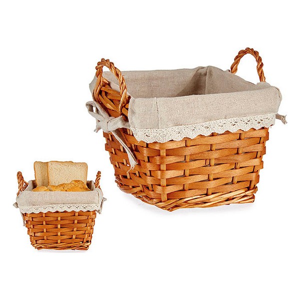 Breadbasket Squared wicker Cloth (19 x 19 x 23 cm) - breadbasket