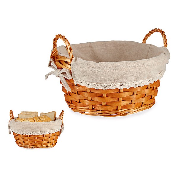 Breadbasket Circular wicker Cloth (28 x 17 cm) - breadbasket