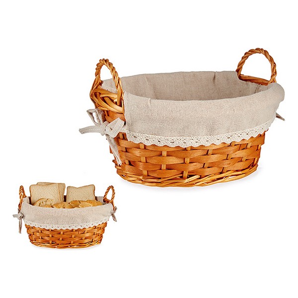 Breadbasket Oval wicker Cloth (24 x 16 x 34 cm) - breadbasket