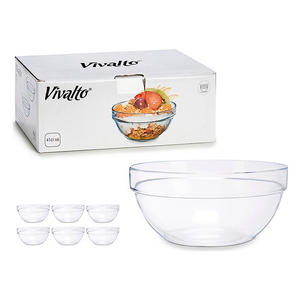 Bowl Transparent Glass (410 ml) (1 ud) - bowl