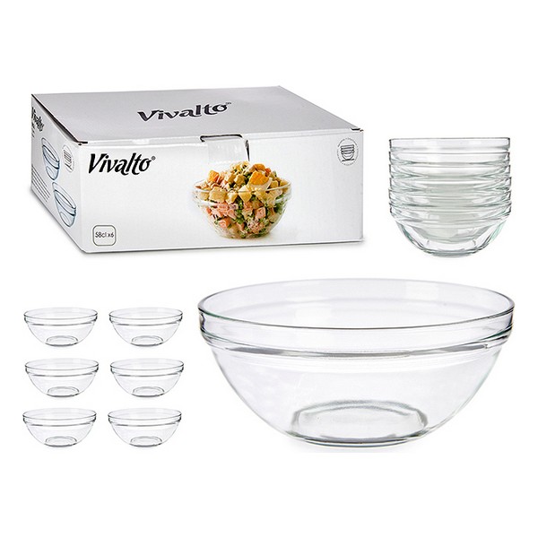 Bowl Transparent Glass (580 ml) (1 ud) - bowl